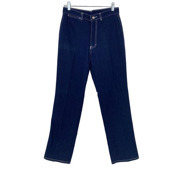 Vintage 1980s Gitano Women's Sz 29 High Rise Straight Leg Jeans Dark Wash - Picture 1 of 8